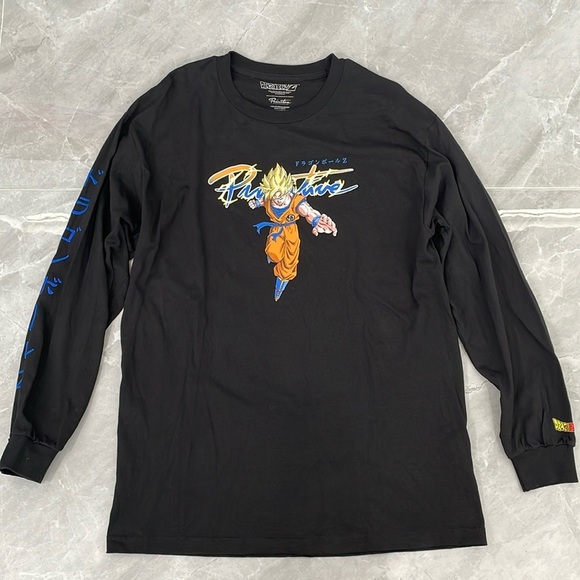 Men’s Primitive x Dragon Ball Z Goku Saiyan Long Sleeve Cotton Shirt Large - Picture 1 of 16